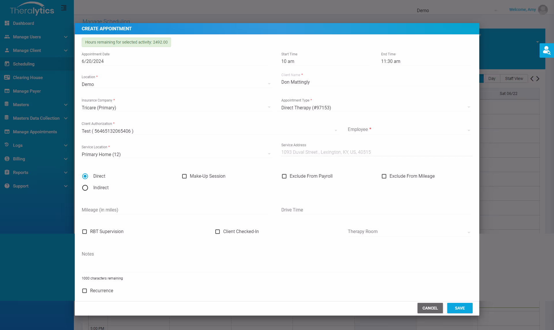 Scheduling made easy with Theralytics
