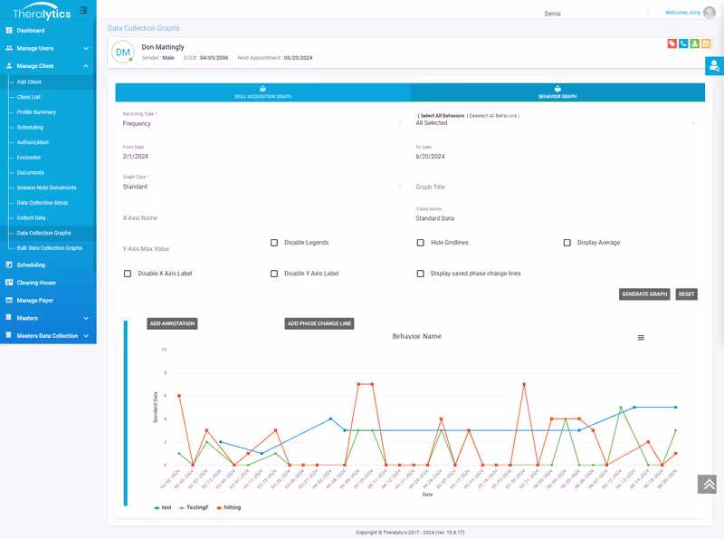 Comprehensive client progress tracking