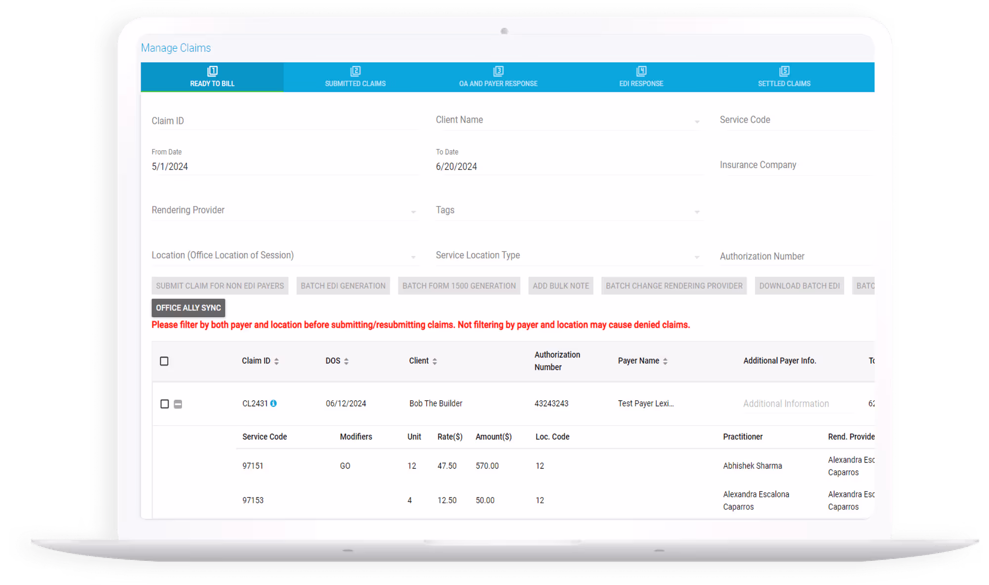 Leading ABA therapy billing software