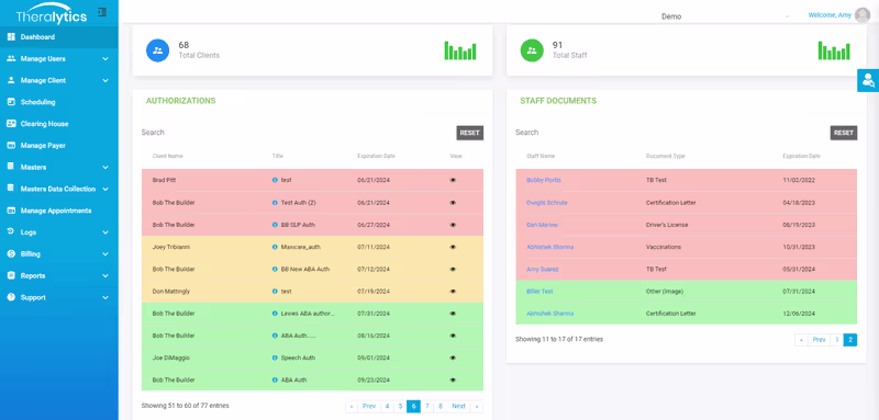 ABA documentation upload and secure storage