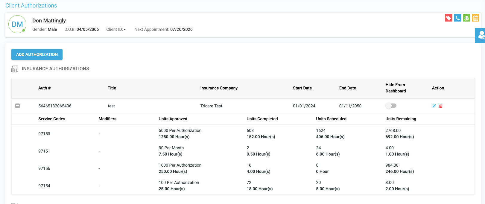 Illustration for Authorization Tracking and Approved Hours Monitoring